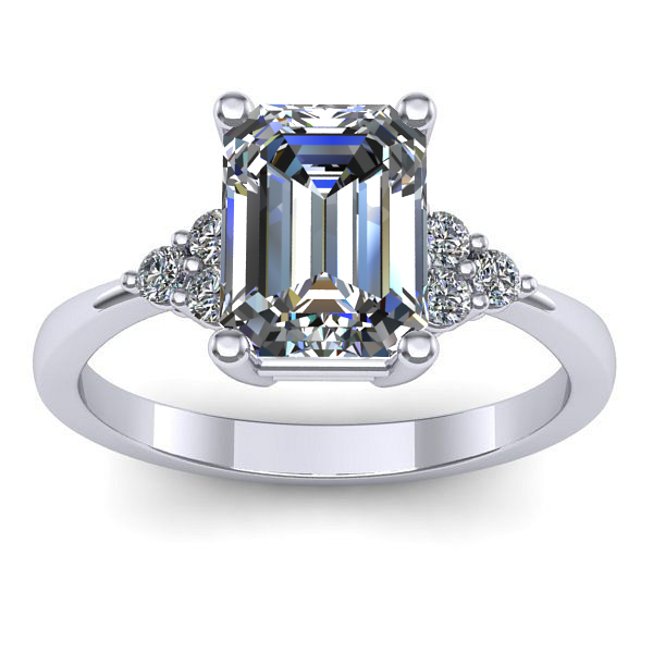 Inel de logodna cu diamant emerald cut