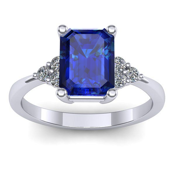 Inel cu safir dreptunghiular