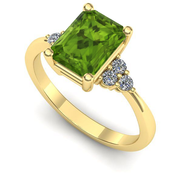 Inel din aur galben cu peridot