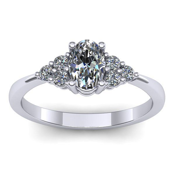 Inel logodna cu diamant natural oval