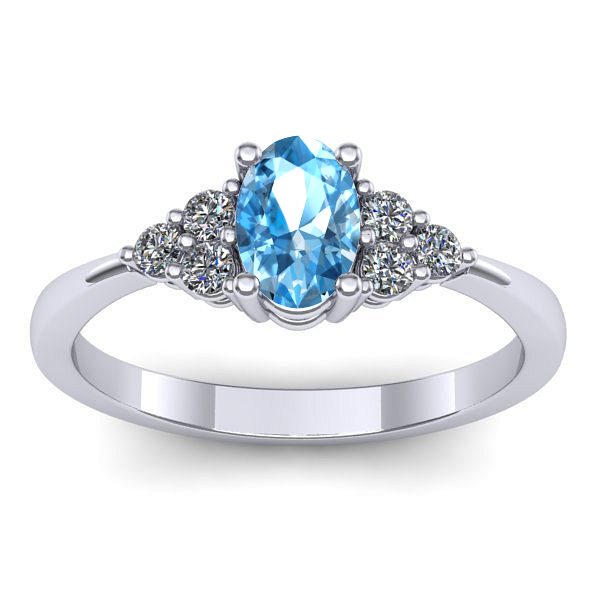 Inel cu topaz blue oval