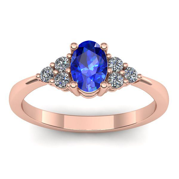 Inel cu safir oval