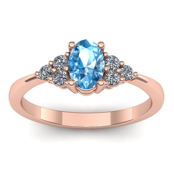 Inel cu topaz blue oval