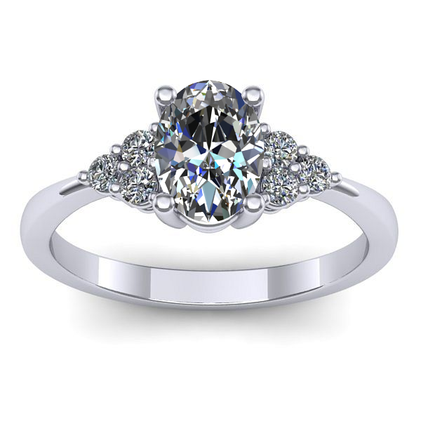 Inel de logodna cu diamant natural oval