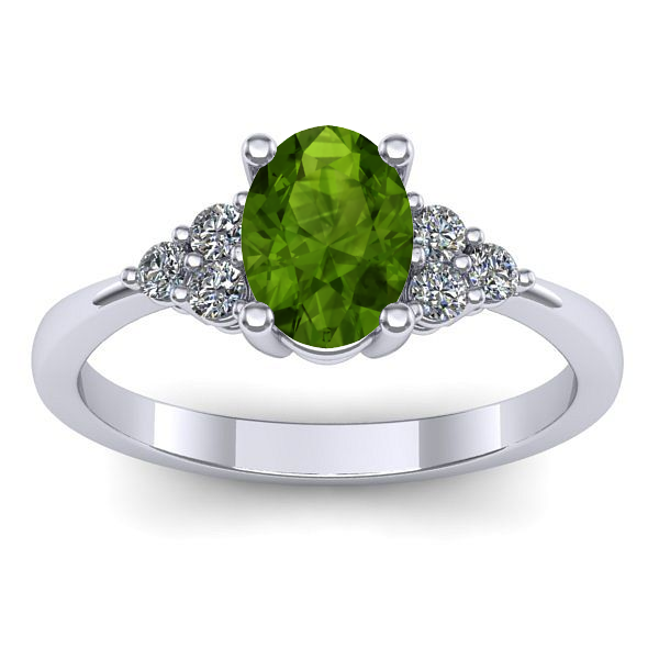 Inel cu peridot oval