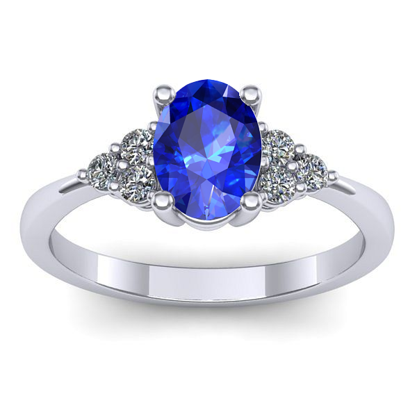Inel cu safir oval