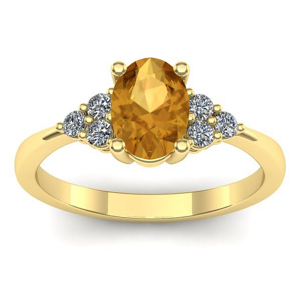 Inel de logodna cu citrin oval