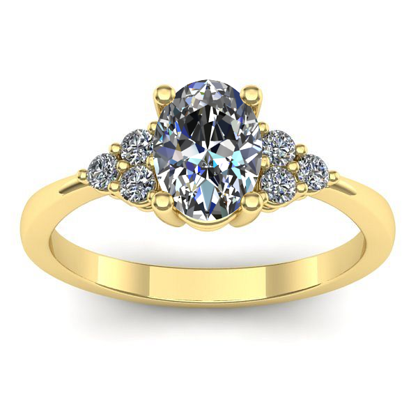 Inel de logodna cu diamant natural oval