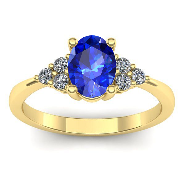 Inel cu safir oval