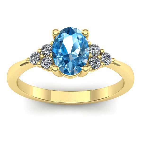 Inel cu topaz blue oval