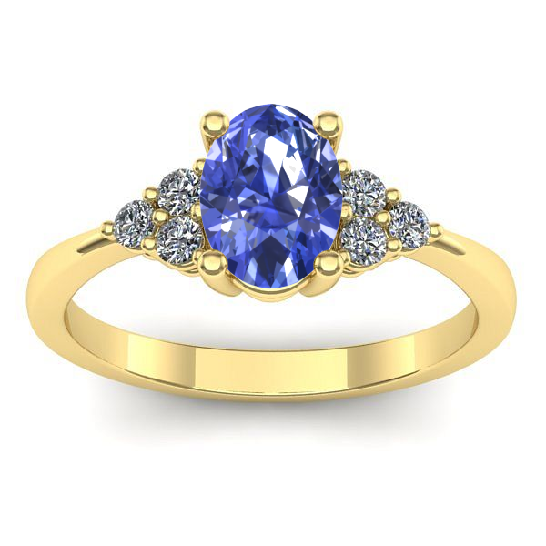 Inel de logodna cu tanzanit oval