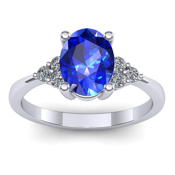 Inel logodna cu safir oval