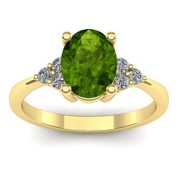 Inel logodna cu peridot oval