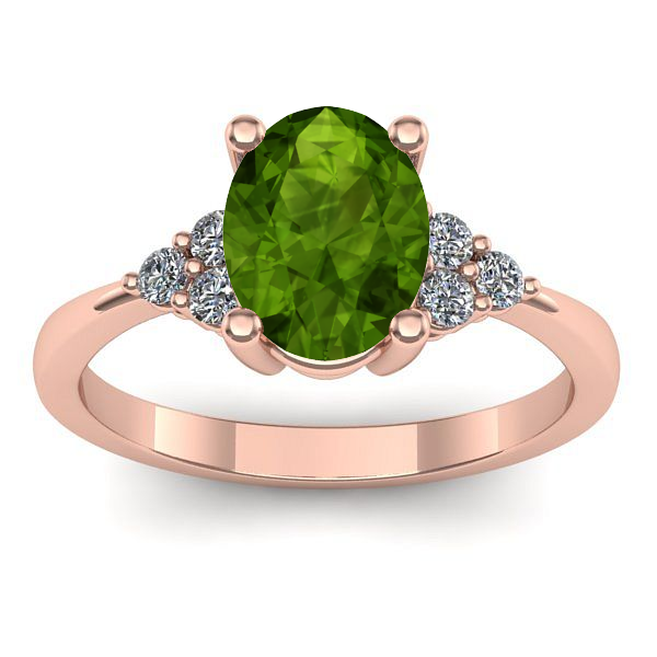 Inel logodna cu peridot oval