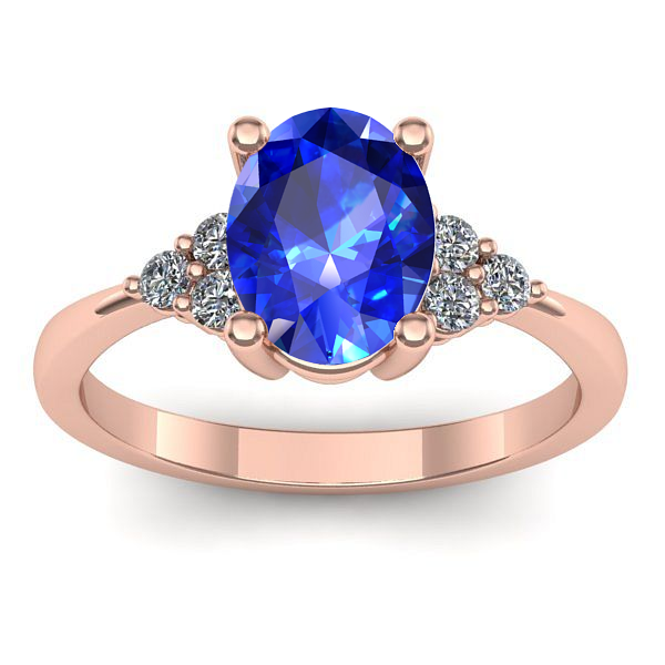 Inel logodna cu safir oval