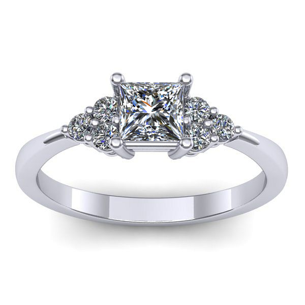 Inel de logodna cu diamant patrat