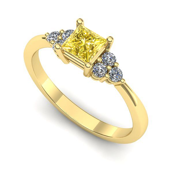 Inel din aur galben cu safir galben