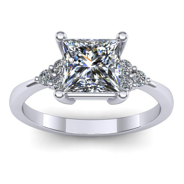 Inel logodna cu diamant de laborator patrat