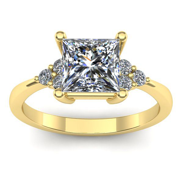 Inel de logodna cu diamant de laborator patrat