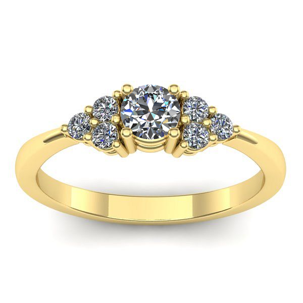 Inel cu diamant rotund