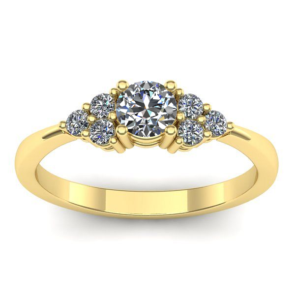 Inel de logodna cu diamant rotund