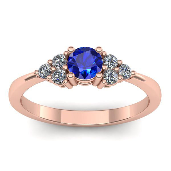 Inel cu safir rotund