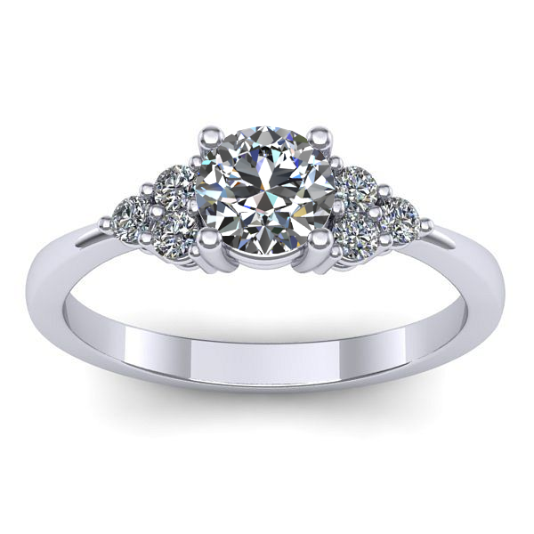 Inel cu diamant rotund