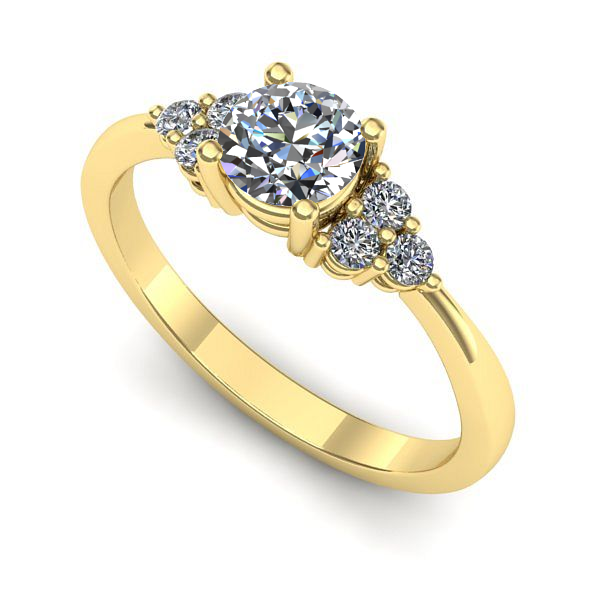 Inel de logodna din aur galben cu diamant