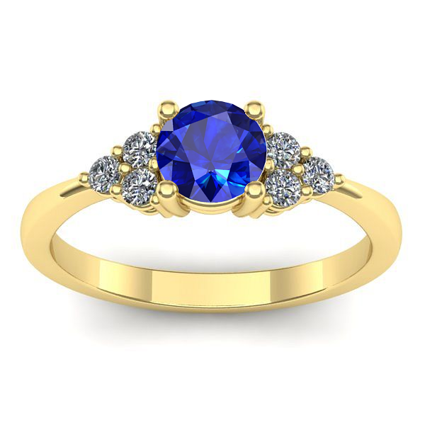 Inel cu safir rotund