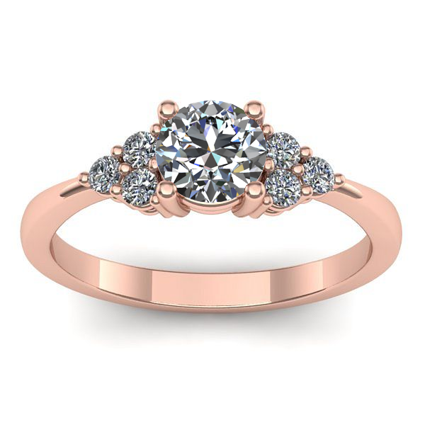 Inel cu diamant rotund