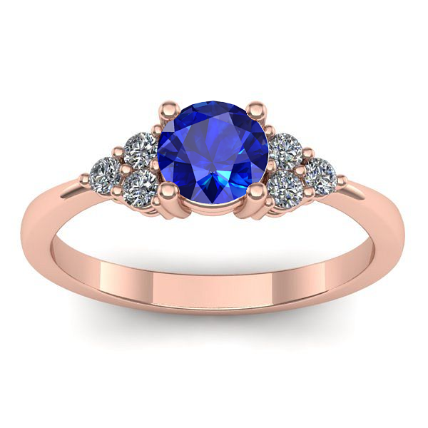 Inel cu safir rotund