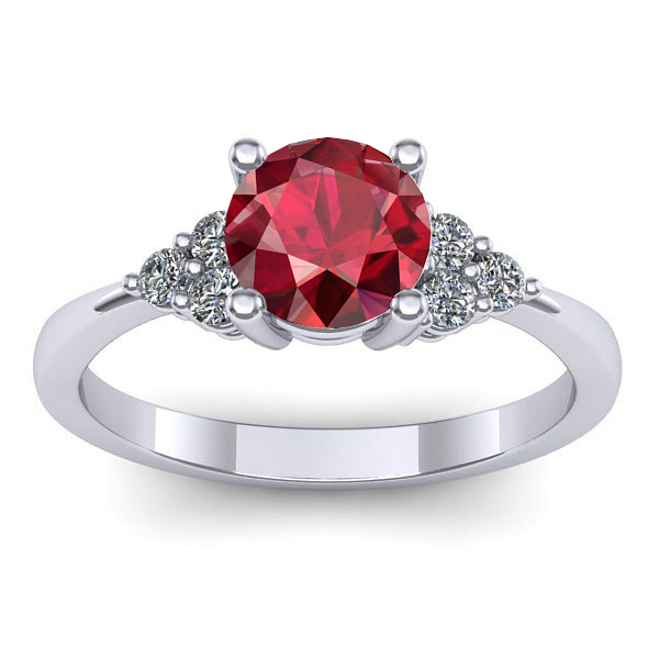 Inel cu rubin rotund