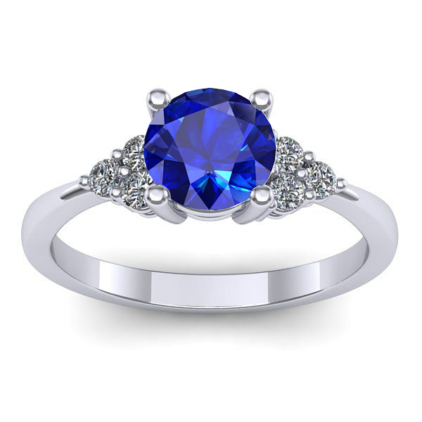 Inel de logodna cu safir rotund