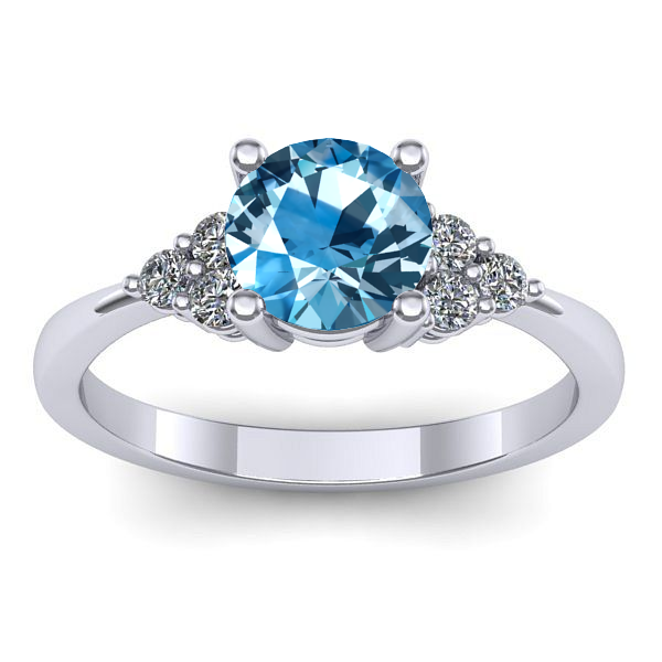 Inel de logodna cu topaz blue rotund