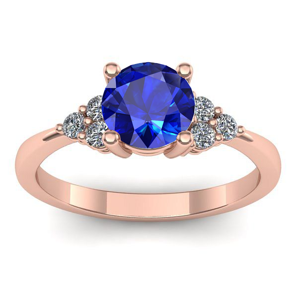 Inel de logodna cu safir rotund