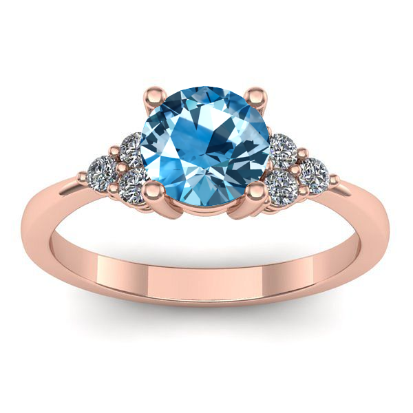 Inel de logodna cu topaz blue rotund