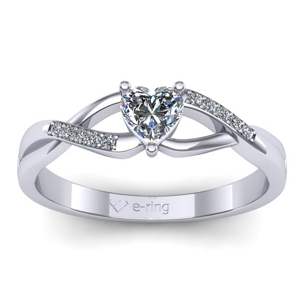 Inel cu diamant inima