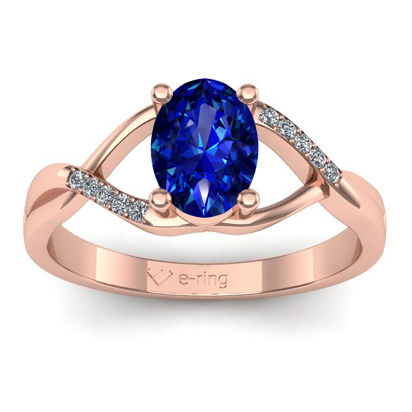 Inel cu safir oval