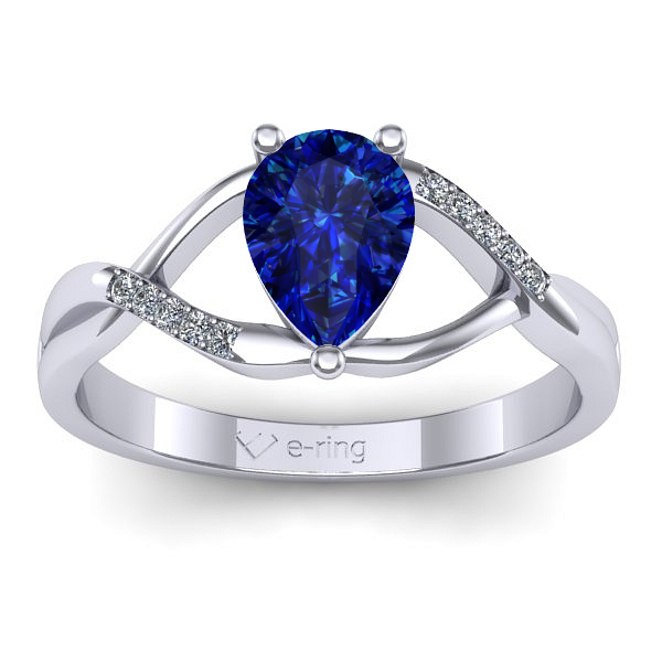 Inel cu safir lacrima