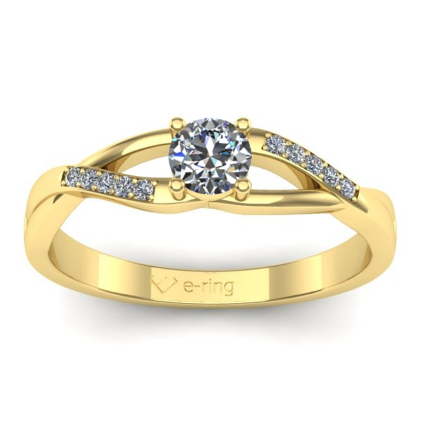 Inel cu diamant rotund