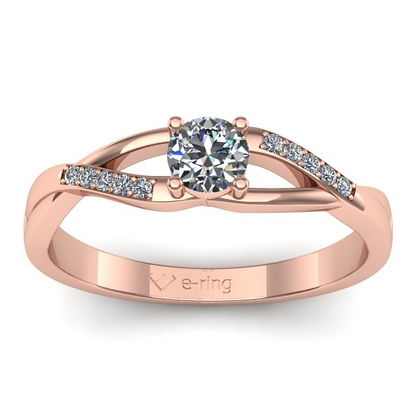 Inel de logodna cu diamant rotund