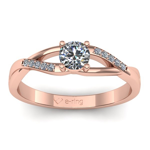 Inel logodna cu diamant rotund