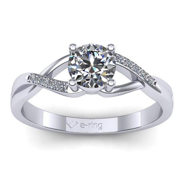 Inel cu diamant rotund