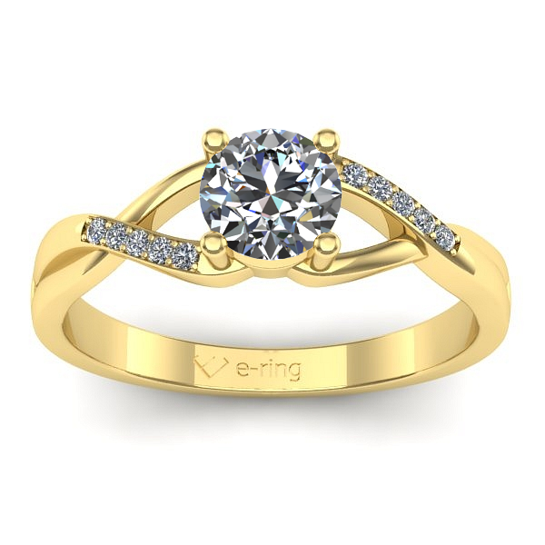 Inel de logodna cu safir alb rotund