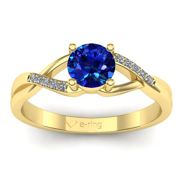 Inel cu safir rotund