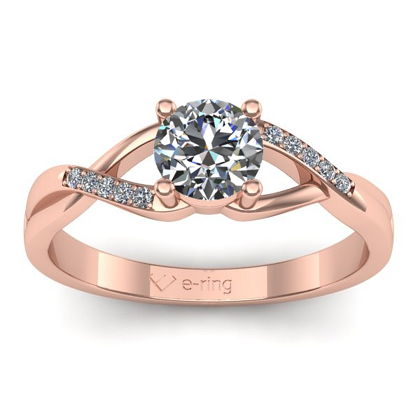 Inel cu safir alb rotund