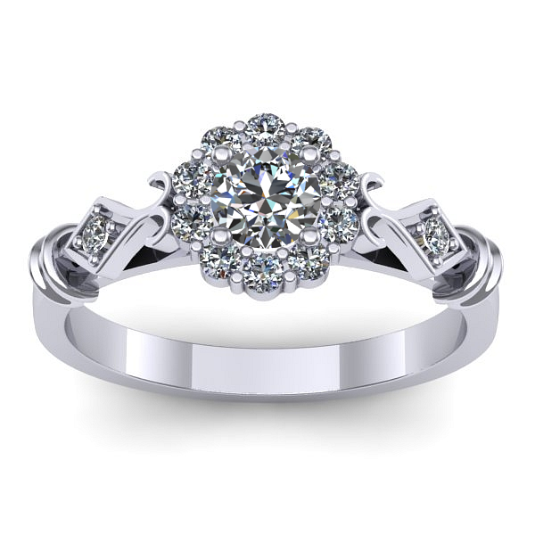 Inel cu diamant rotund