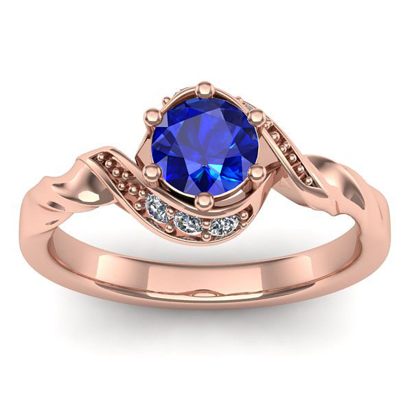 Inel cu safir rotund