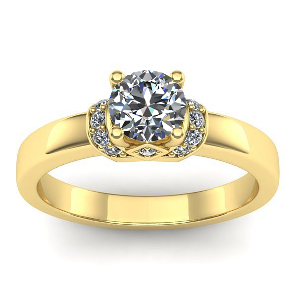 Inel de logodna cu diamant de laborator rotund