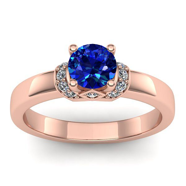 Inel de logodna cu safir rotund